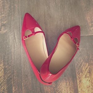 cole haan pinkish flats worn once